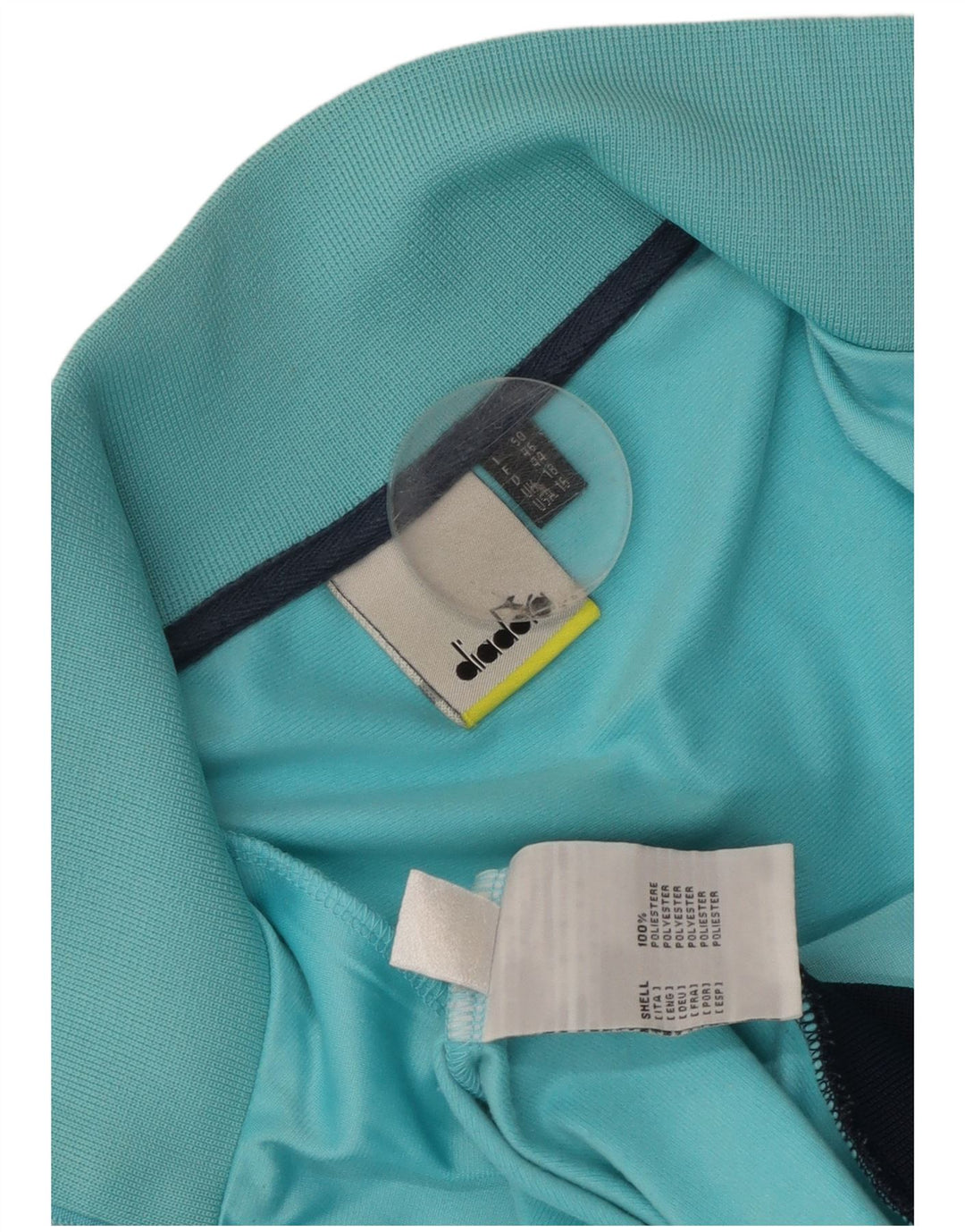 Женский спортивный костюм Diadora, верхняя куртка UK 18 XL, синий полиэстер с цветными блоками