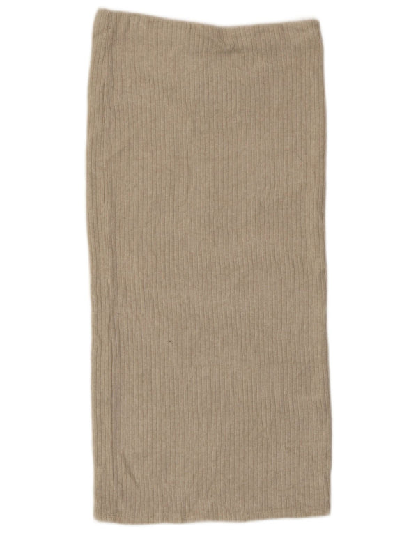 Женская юбка-миди с завышенной талией ZARA, большая, W30, серая, вискоза