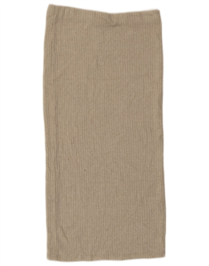 Женская юбка-миди с завышенной талией ZARA, большая, W30, серая, вискоза