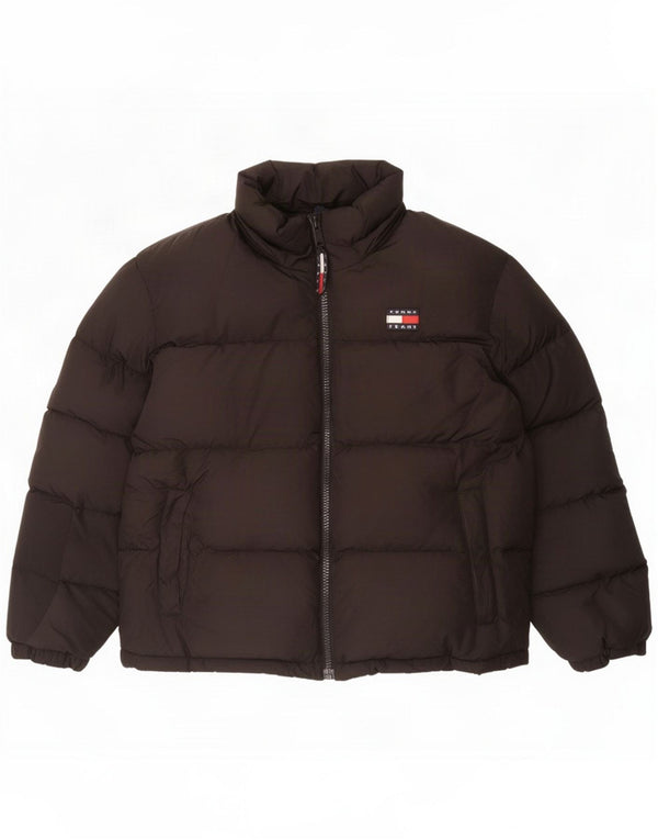 Мужская стеганая куртка Tommy Hilfiger UK 40, большая черная полиэстер