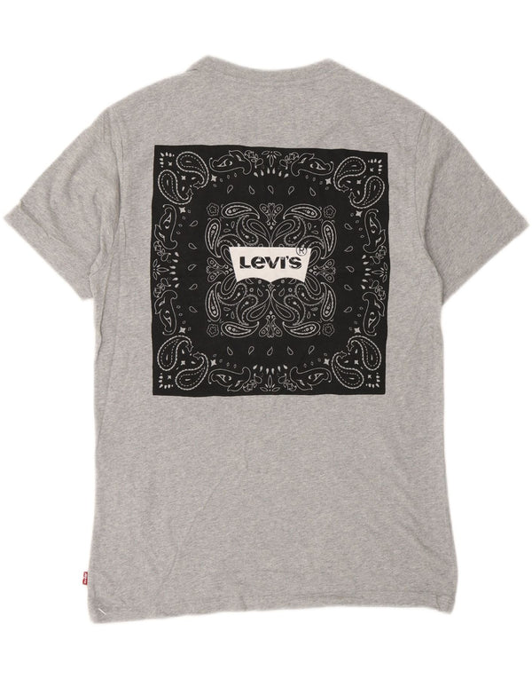 Levi's Mens Standard Graphic T-Shirt Top XS Grey Cotton