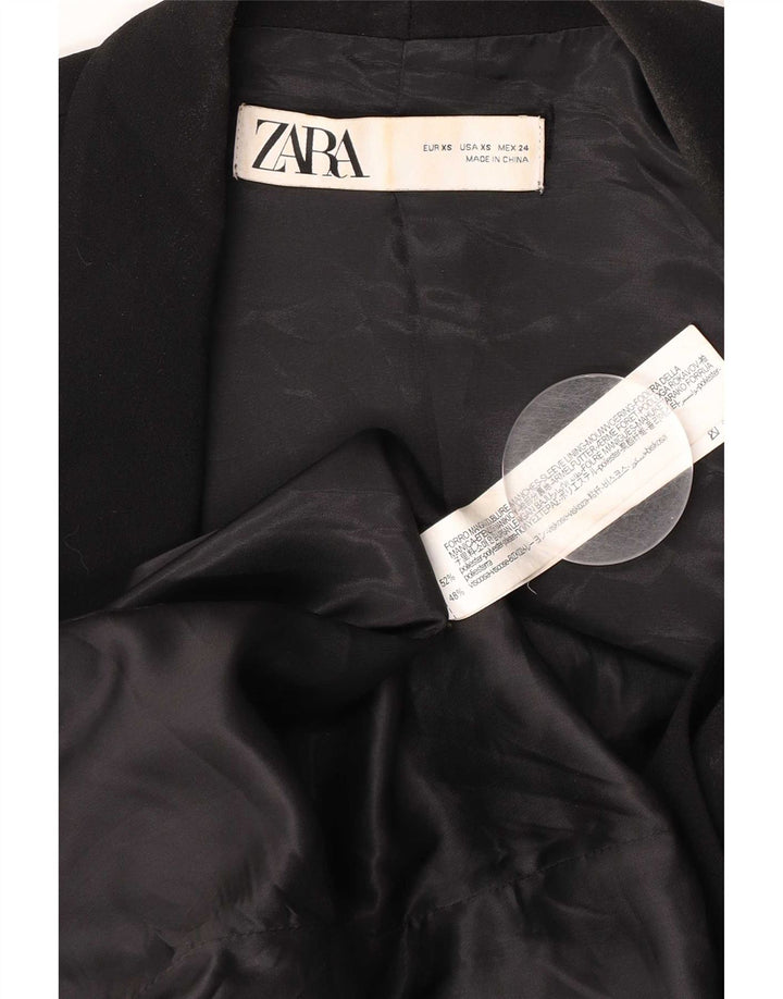 Женский пиджак оверсайз Zara UK 6 XS, черный полиэстер