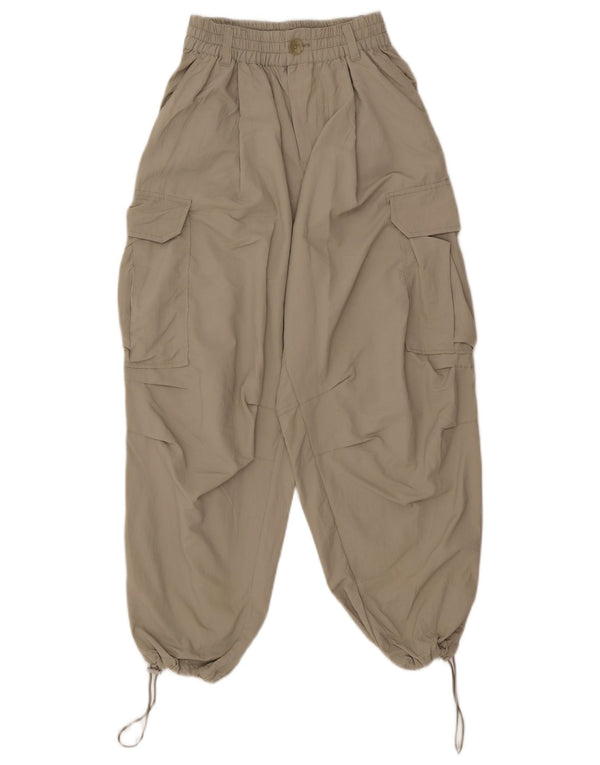 Женские брюки-карго свободного кроя Zara XS W25 L25, зеленый нейлон