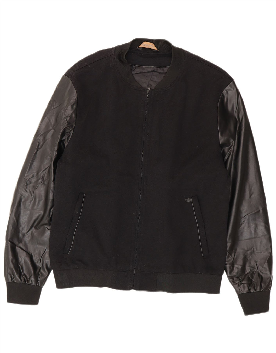Мужская куртка-бомбер Zara UK 42 XL, черный полиэстер