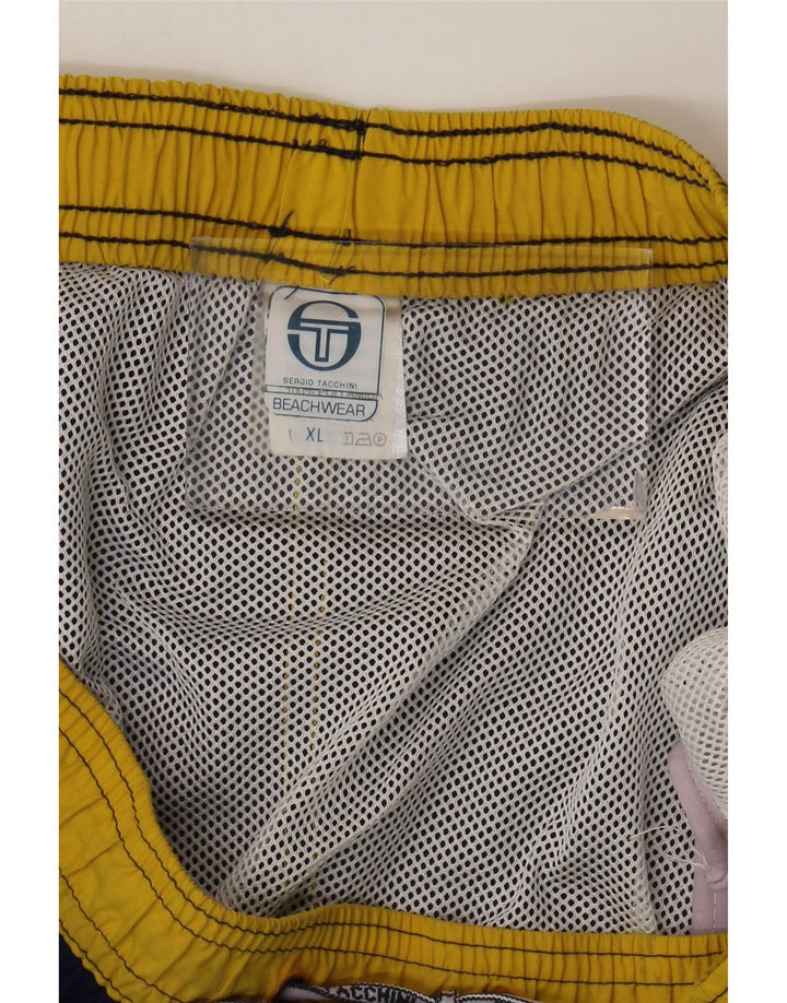 Мужские шорты для плавания Sergio Tacchini XL, темно-синие, полиамид с цветными блоками