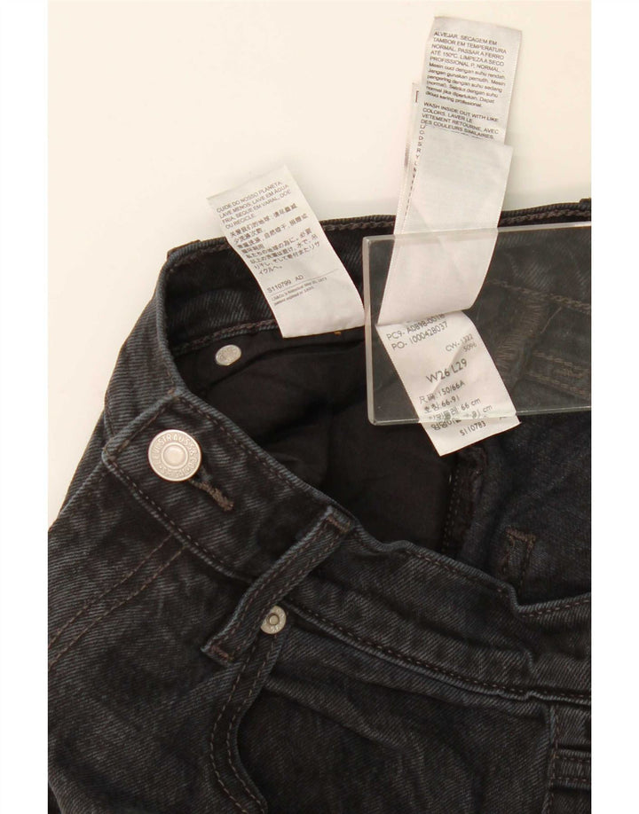 Женские зауженные джинсы Levi's W26 L29, черный хлопок
