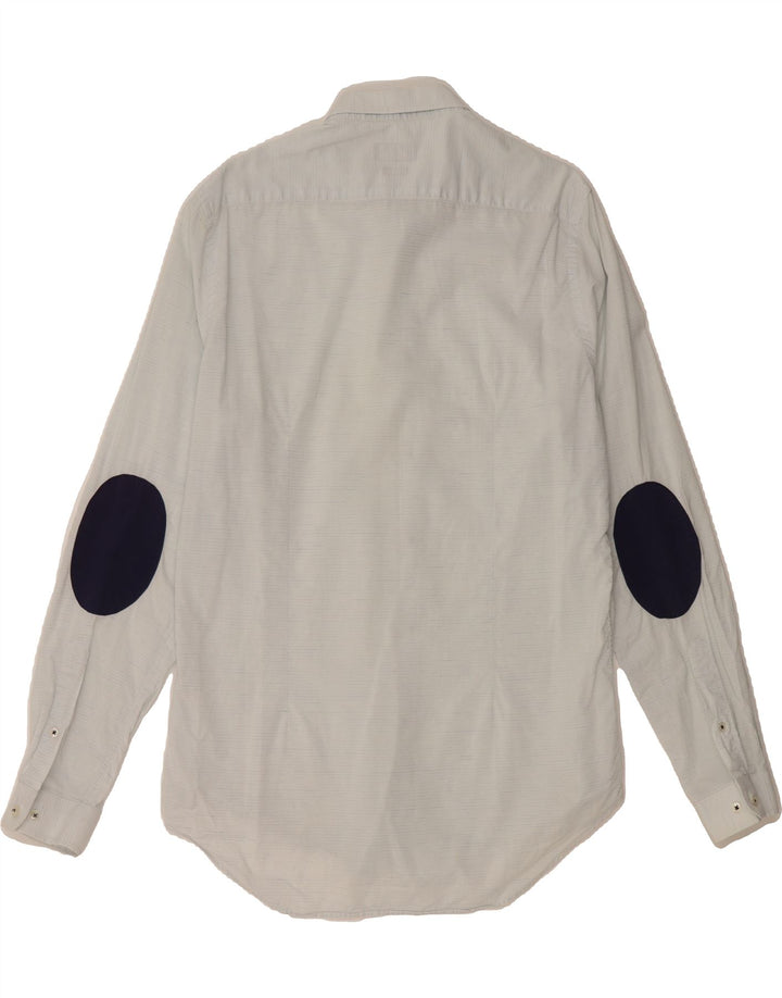 ZARA Mens Shirt Large Grey Pinstripe Vintage Zara and Second-Hand Zara from Messina Hembry 