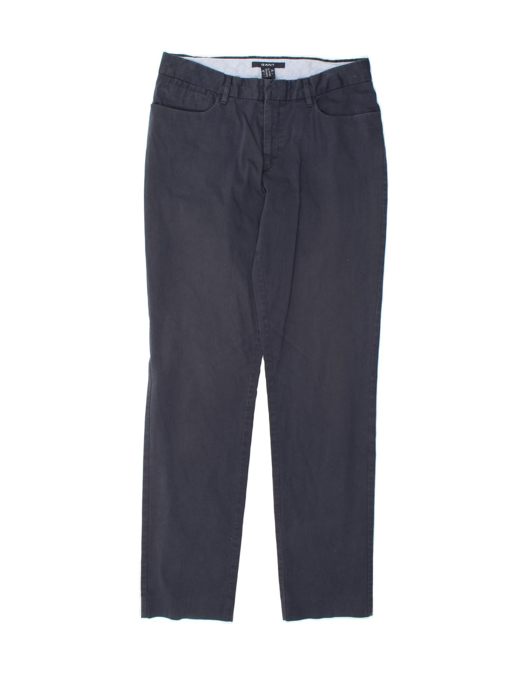 GANT Womens Slim Casual Trousers UK 12 Medium W32 L31 Navy Blue Elastane Vintage Gant and Second-Hand Gant from Messina Hembry 