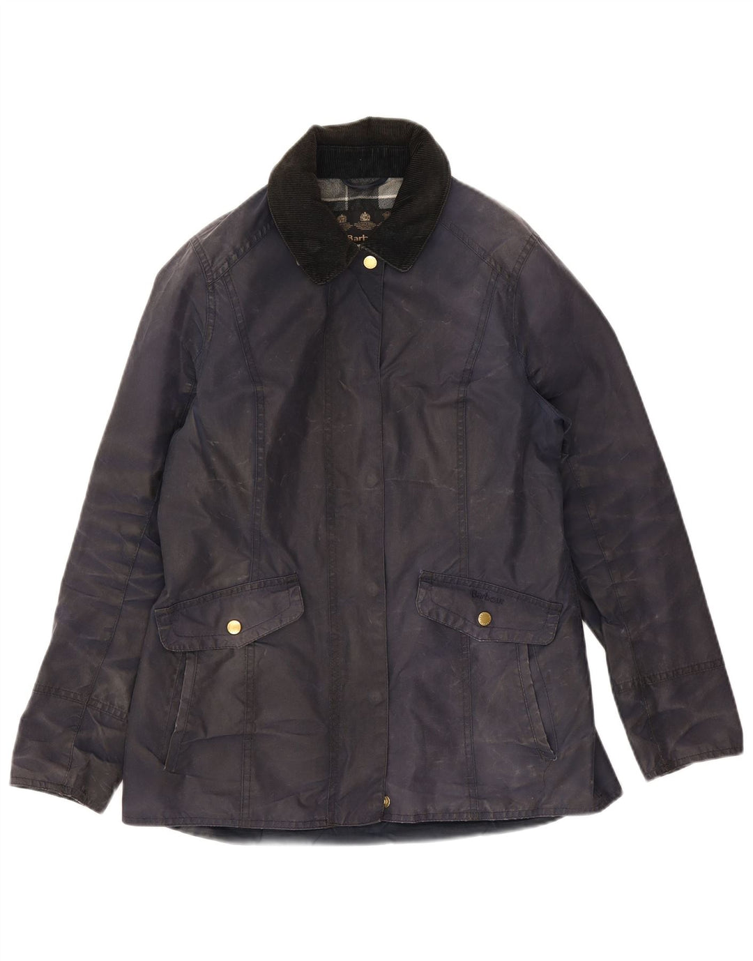 Женская куртка Barbour из вощеного хлопка UK 10, маленькая, темно-синяя, хлопок
