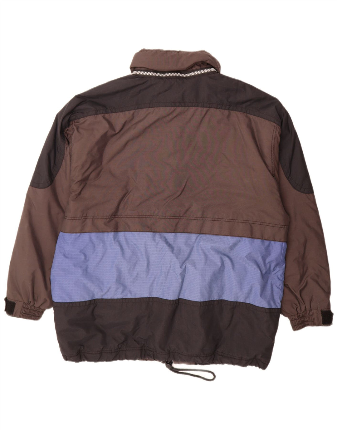 Мужская лыжная куртка C&A Rodeo с капюшоном, Великобритания 44, 2XL, коричневая, нейлон с цветными блоками