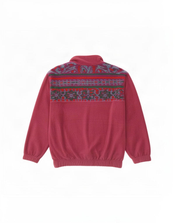Мужская флисовая куртка Santostefano UK 42 XL фиолетового цвета из полиэстера с геометрическим рисунком