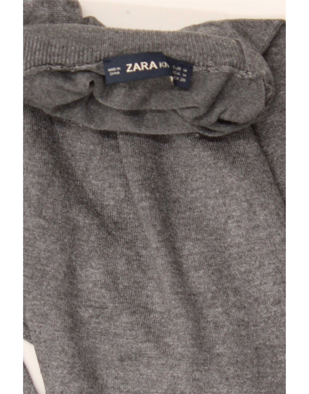 Женский джемпер с высоким воротником Zara UK 12, средний серый цвет