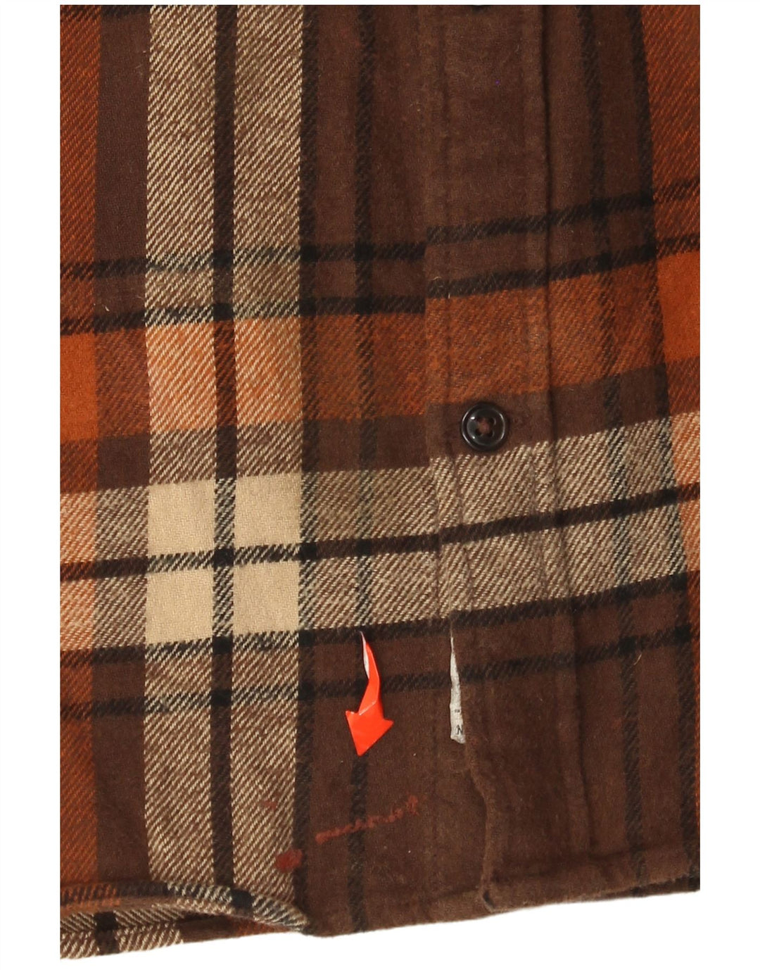 Мужская фланелевая рубашка JACK & JONES XL коричневого цвета в клетку, хлопок