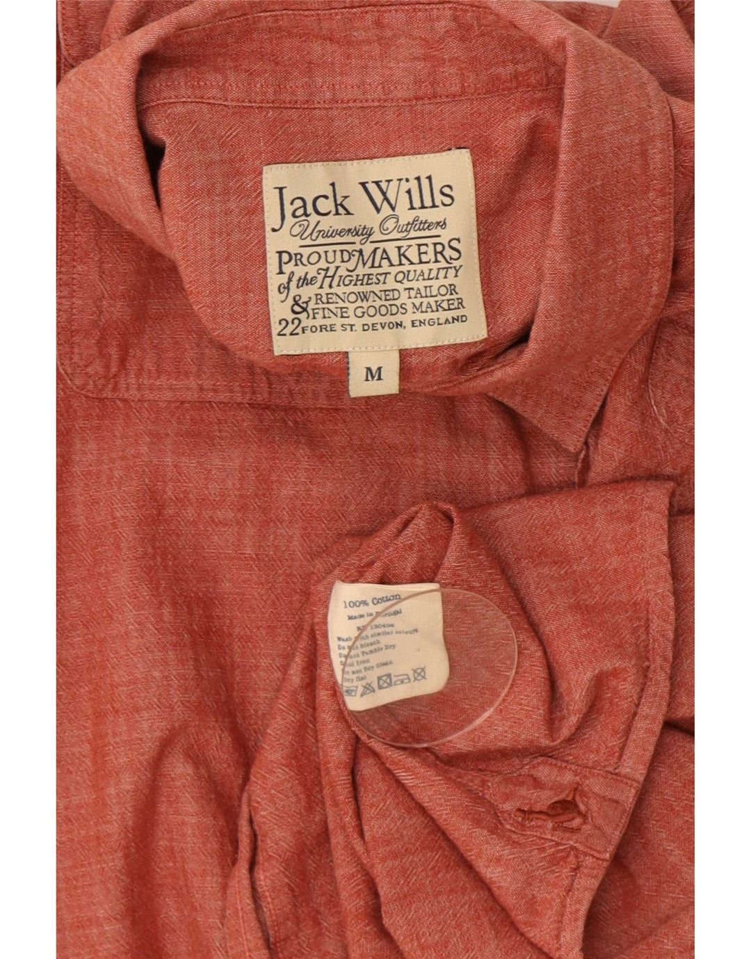 Мужская рубашка Jack Wills из хлопка среднего красного цвета