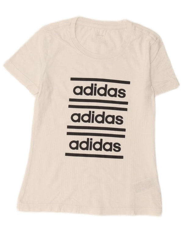 Женская футболка с рисунком Adidas Top UK 4 XS, белый хлопок