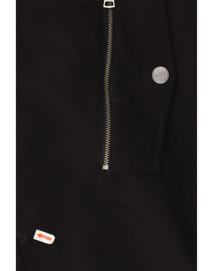 Женская парка Dkny с капюшоном UK 18 XL, черный полиэстер