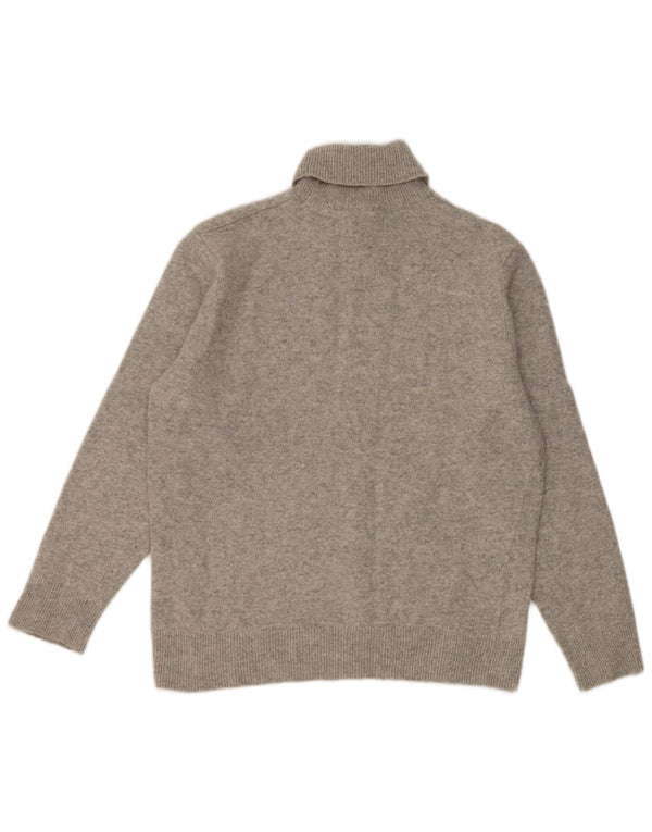 Женский джемпер с высоким воротником Barbour, Великобритания, 18 XL, серый, шерстяной с крапинками