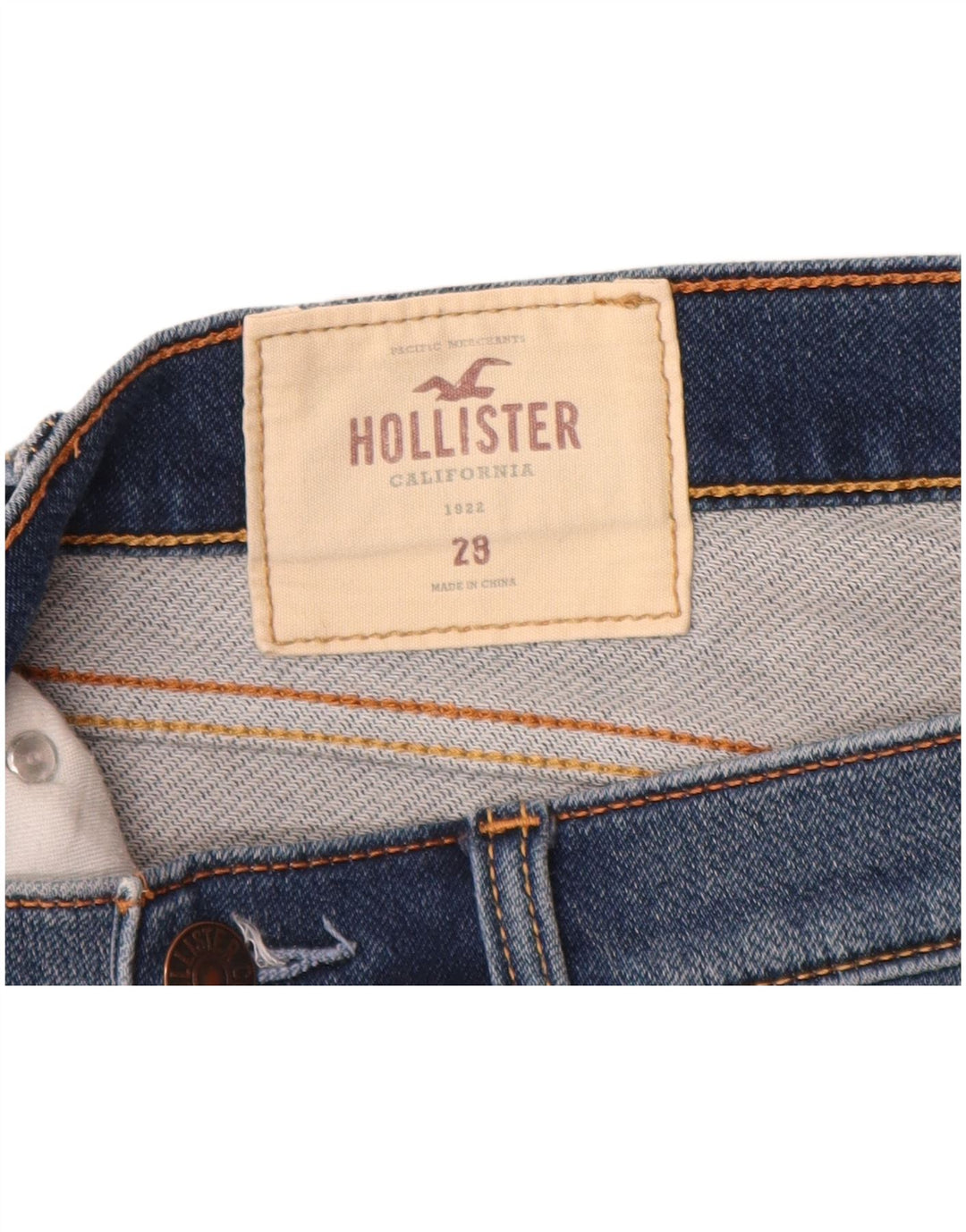 HOLLISTER Мужские джинсовые шорты W28 Средний синий хлопок