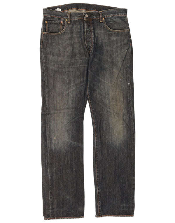 Мужские прямые джинсы Levi's 501 W36 L34 синие, хлопок