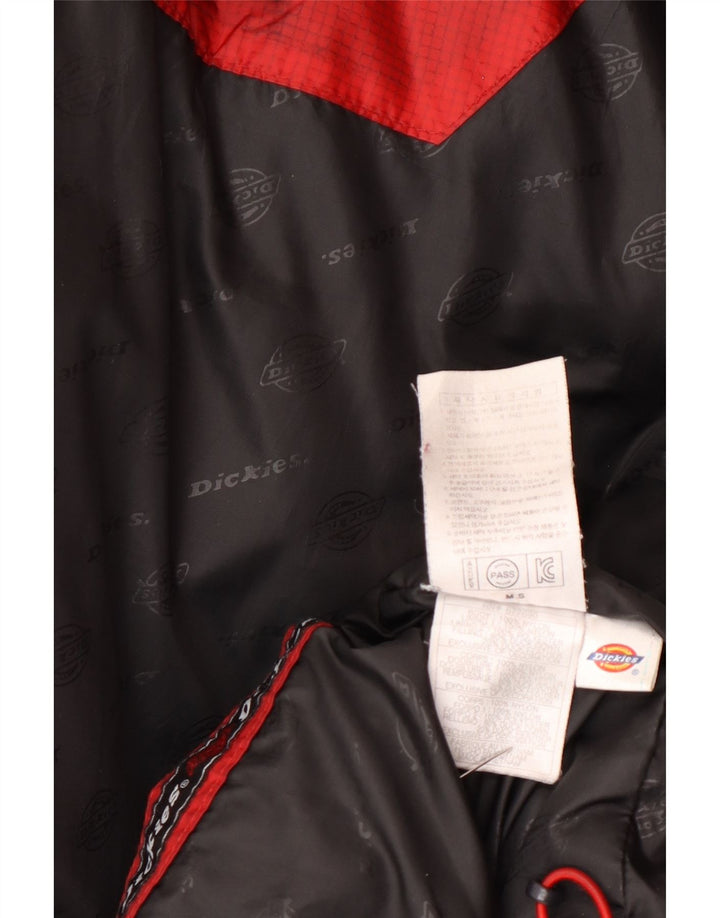 Мужская утепленная куртка Dickies с капюшоном UK 38, средний красный нейлон с цветными блоками