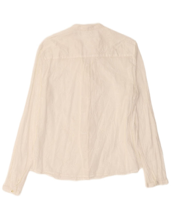 Женская рубашка Massimo Dutti EU 44 XL с белым цветочным принтом