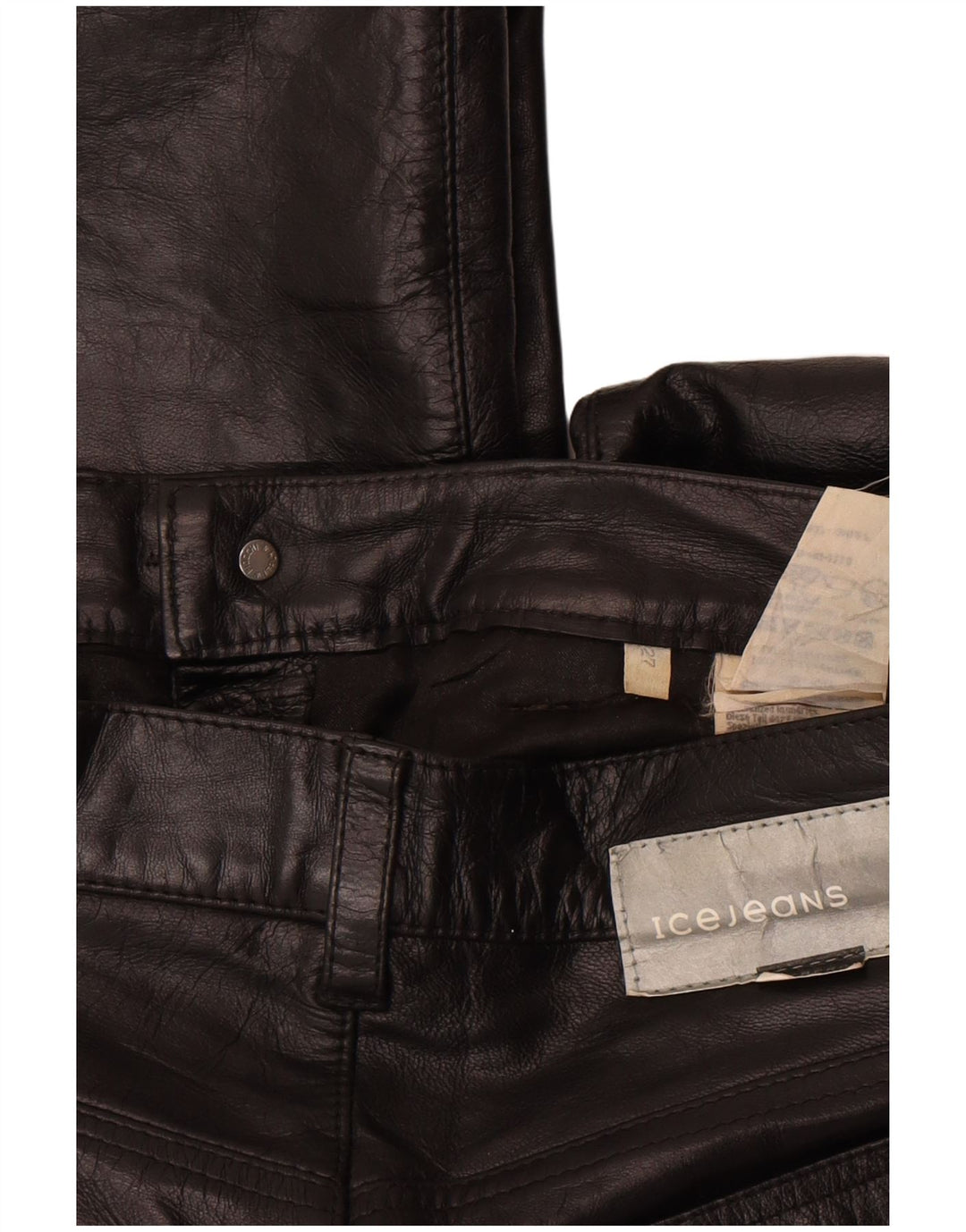 Женские кожаные брюки Iceberg Bootcut W27 L29, черные кожаные