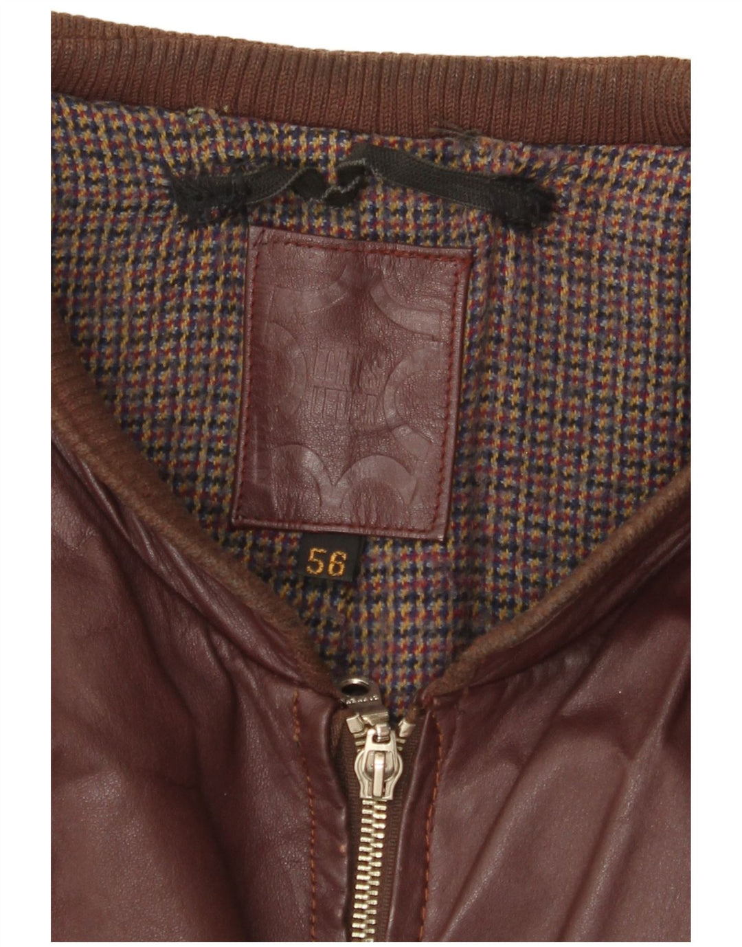 Мужская кожаная куртка VINTAGE UK 38 средний бордовый