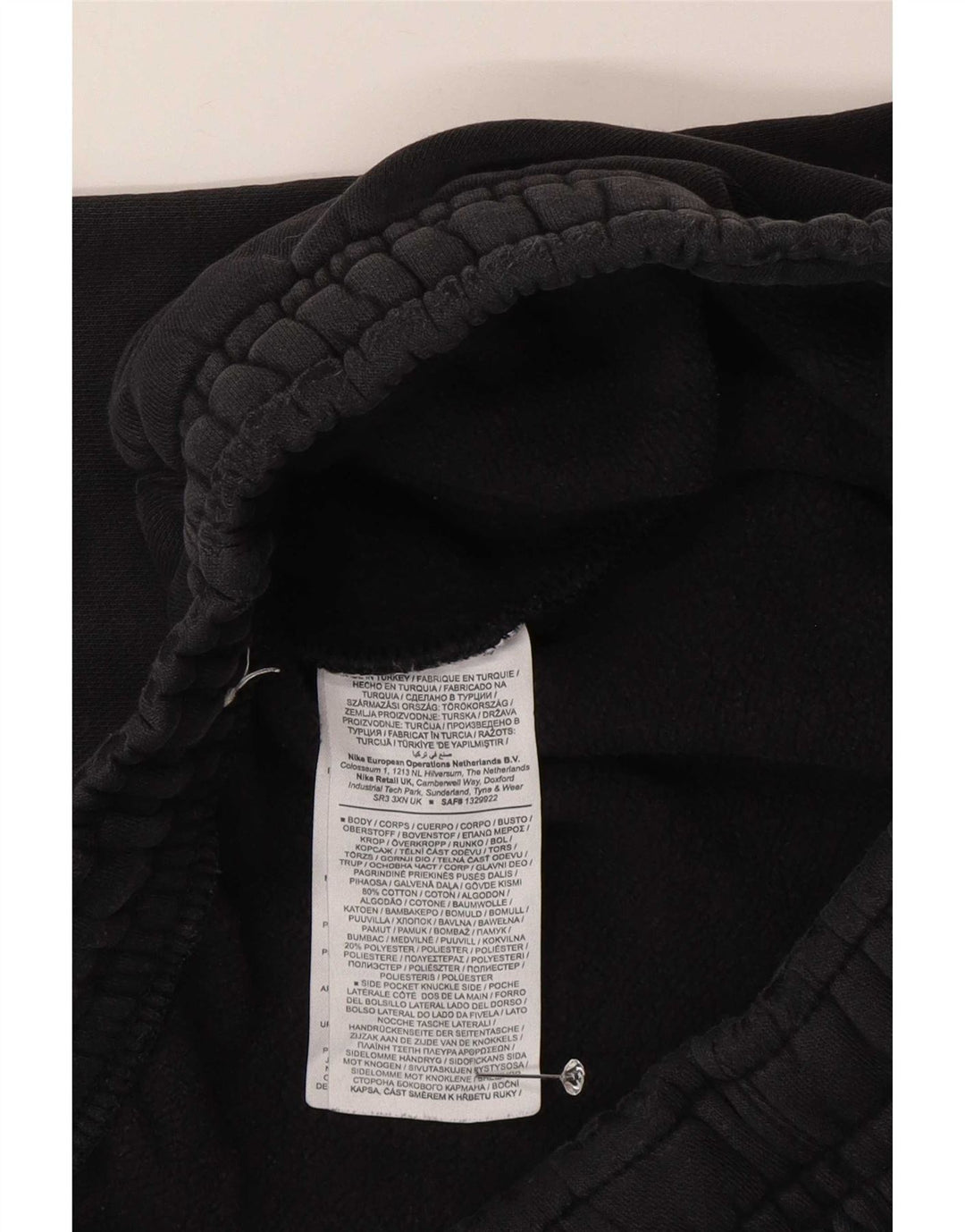 Женские брюки-карго с графическим рисунком Nike для бега, Великобритания 14, средний черный