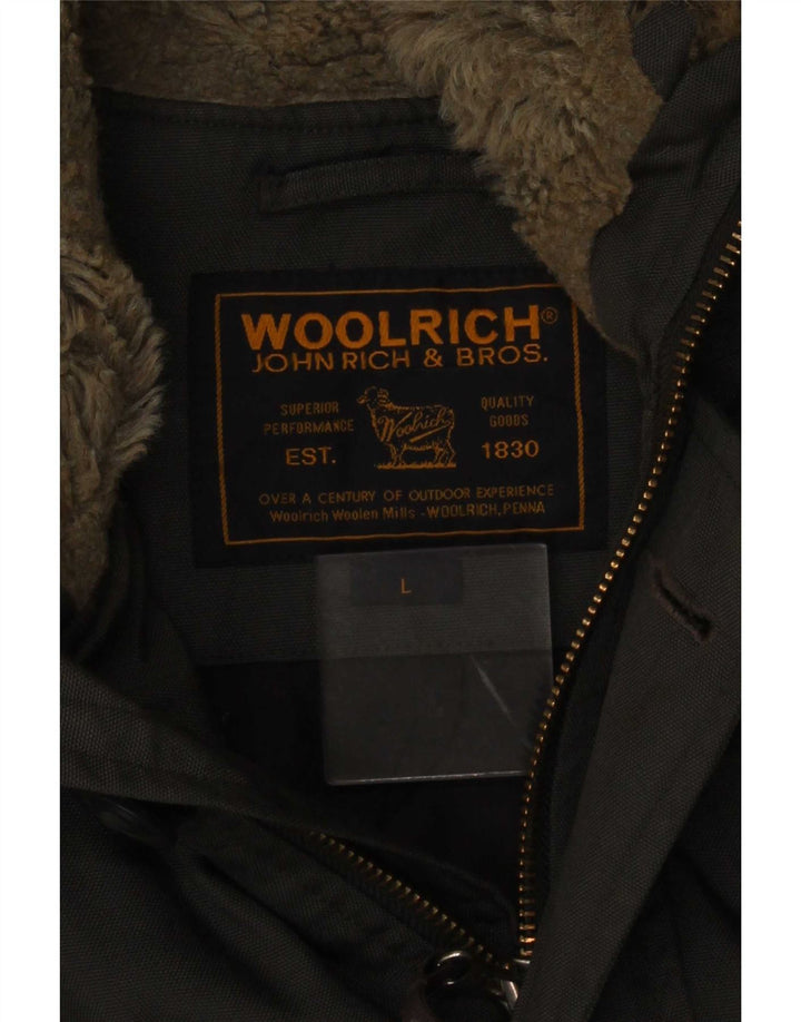 Мужская парка Woolrich с капюшоном UK 40, большая серая