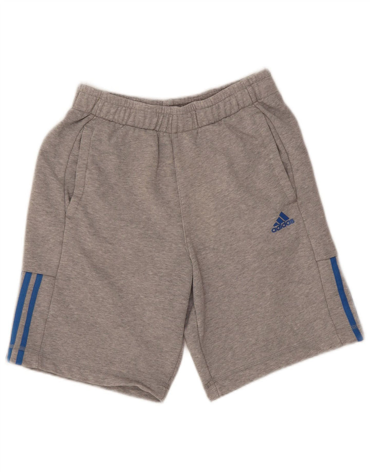 Мужские спортивные шорты Adidas Climalite, маленькие серые хлопковые