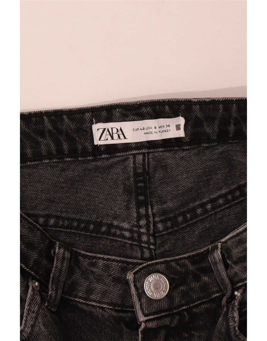 Женские джинсовые шорты Zara EU 40 Medium W30 Черные
