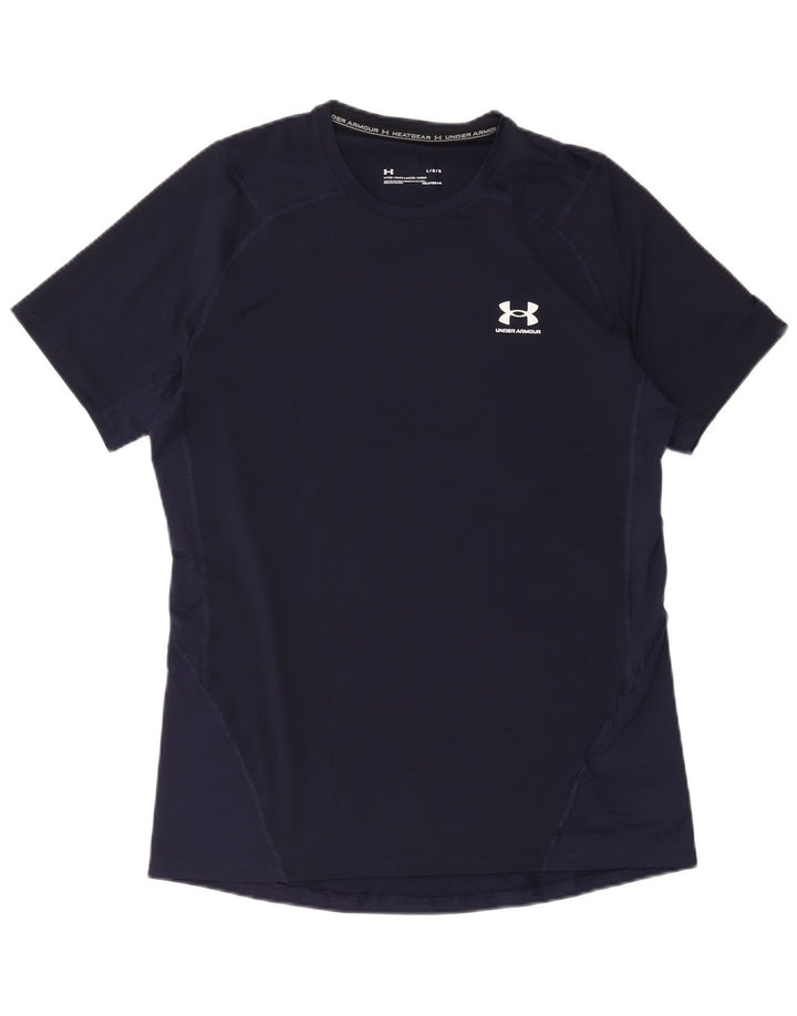Мужская футболка Under Armour Heat Gear, верх, большой темно-синий полиэстер