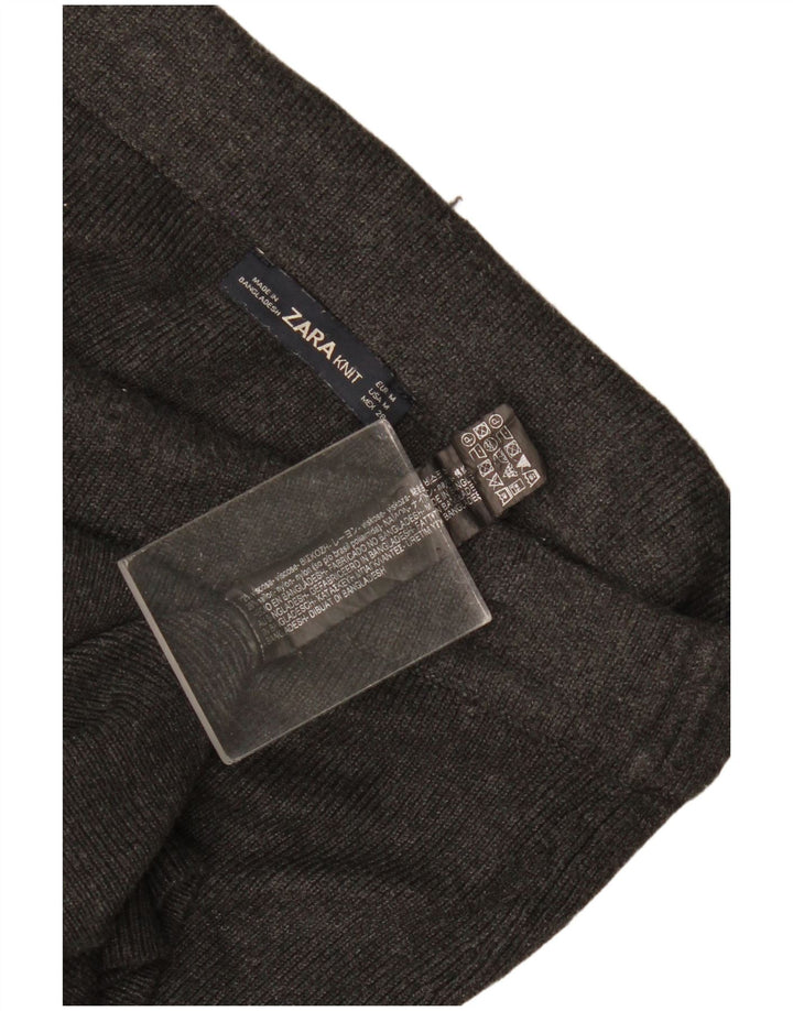 Женская трикотажная прямая юбка Zara Medium W28 Серая вискоза