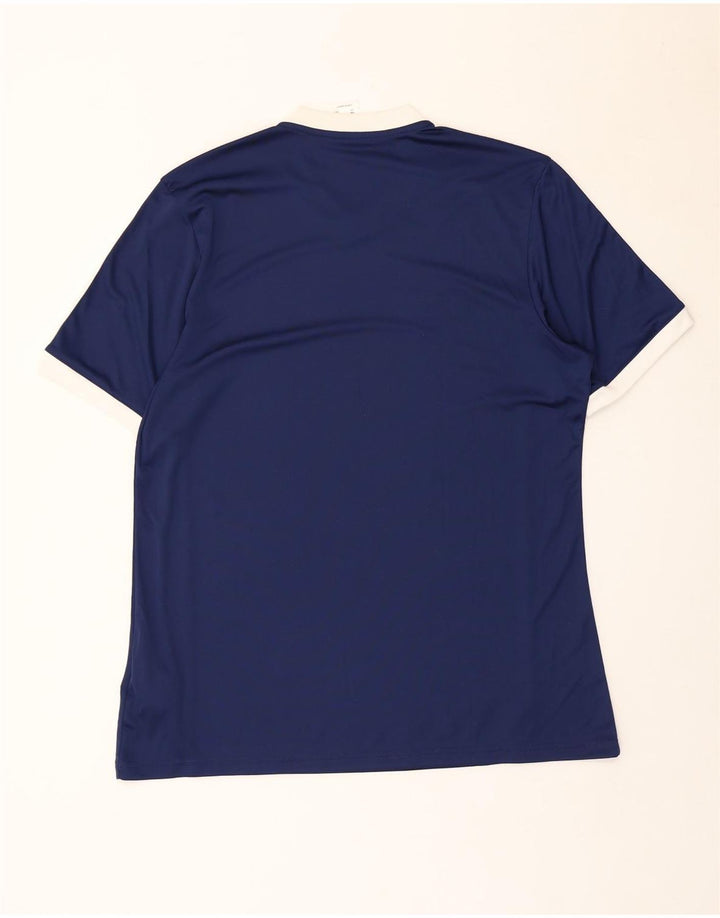 Мужская футболка Adidas Top из полиэстера с большой темно-синей полоской