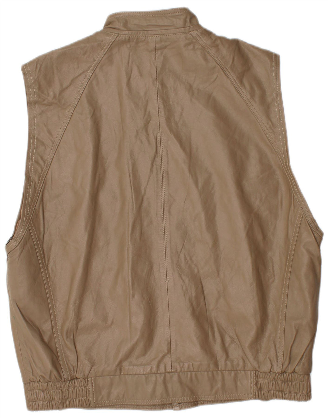 Мужской кожаный жилет VINTAGE UK 40, большой коричневый