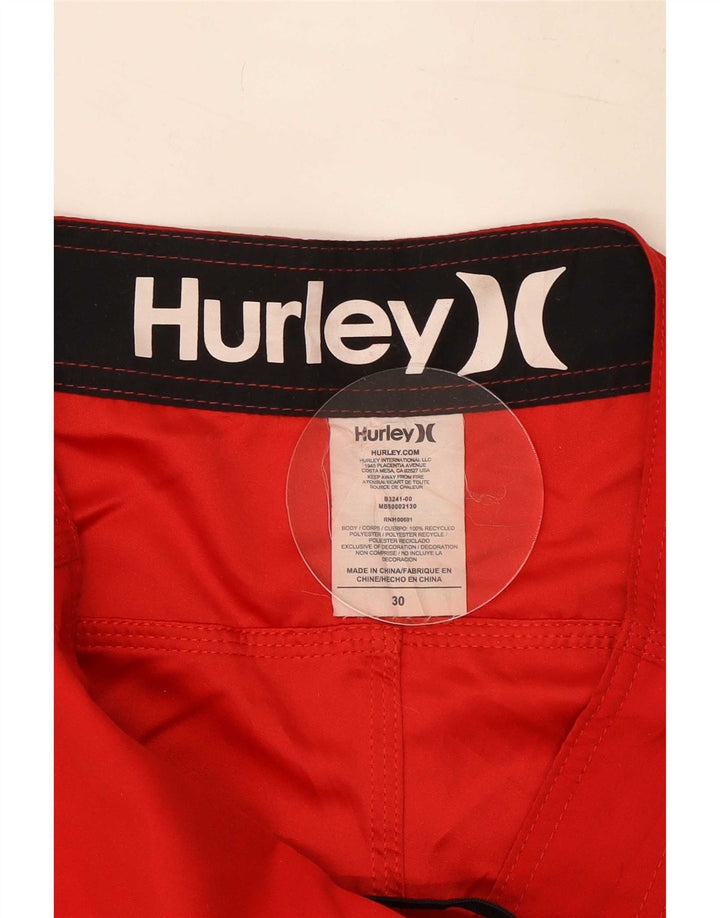 Мужские шорты для плавания Hurley, полиэстер, средний красный