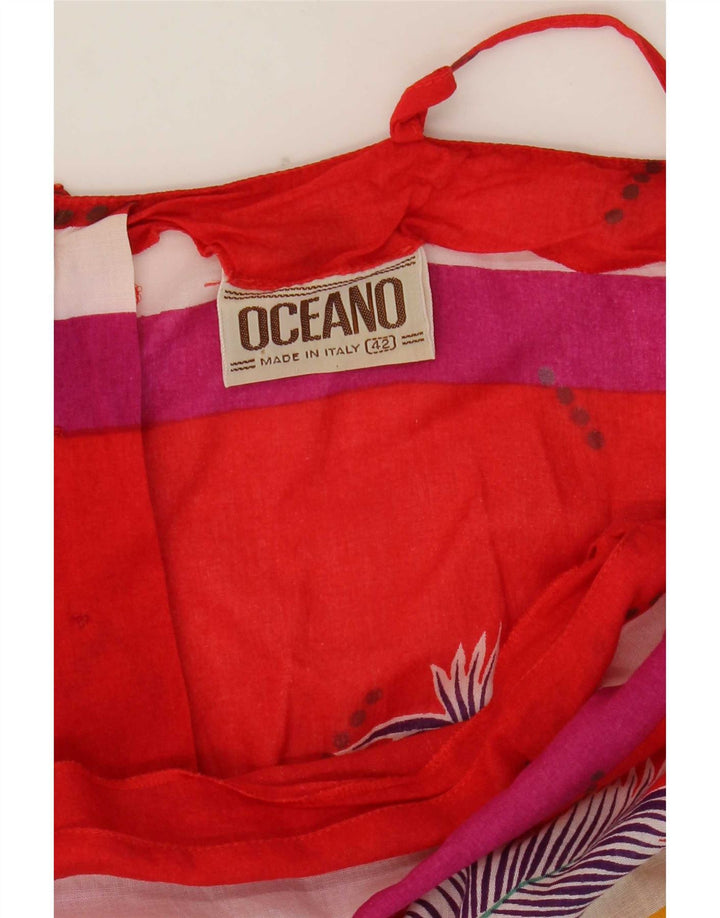 Женский прозрачный комбинезон Oceano IT 42 Medium W30 L6 Разноцветный цветочный принт