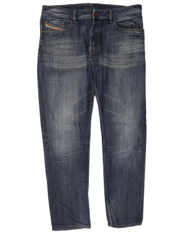 Мужские прямые джинсы Diesel W36 L31 синие, хлопок