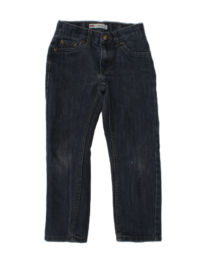 LEVI'S Boys 511 Slim Jeans 5-6 Years W20 L19  Navy Blue Cotton | Vintage Levi's | Thrift | Second-Hand Levi's | Used Clothing | Messina Hembry 