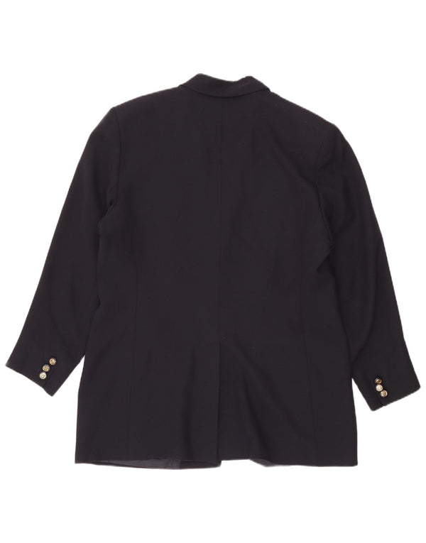 Женский пиджак на двух пуговицах Valentino IT 50 XL Темно-синий из вискозы