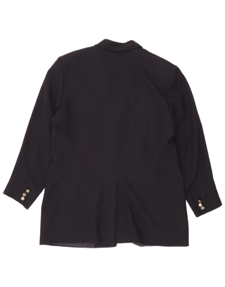 Женский пиджак на двух пуговицах Valentino IT 50 XL Темно-синий из вискозы