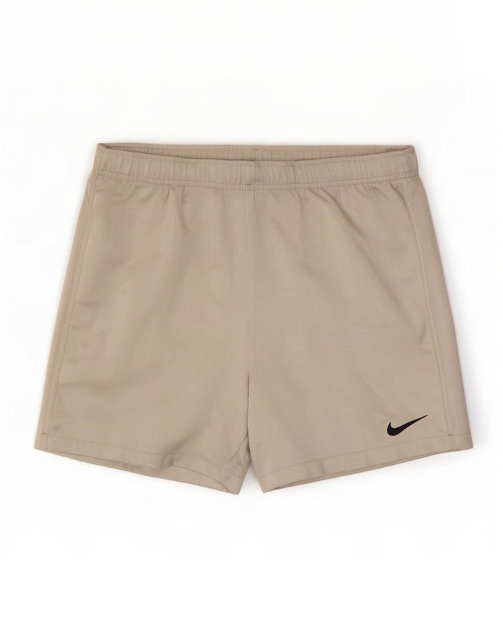 Мужские спортивные шорты Nike Dri Fit среднего серого цвета в тонкую полоску из полиэстера