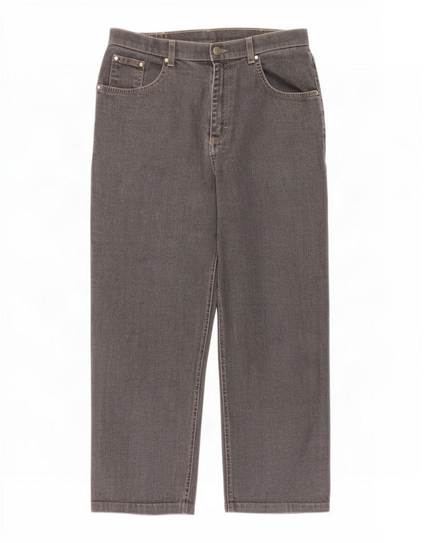 Женские укороченные джинсы Marks & Spencer UK 14 Medium W30 L25 Серый хлопок