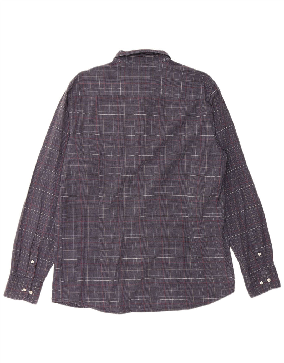 Мужская рубашка MASSIMO DUTTI XL, темно-синяя, хлопок с узором «гусиные лапки»