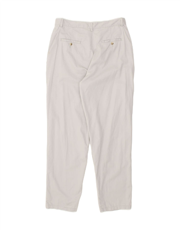 EDDIE BAUER Womens Tapered Chino Trousers US 16 2XL W34 L32  Grey Cotton | Vintage Eddie Bauer | Thrift | Second-Hand Eddie Bauer | Used Clothing | Messina Hembry 