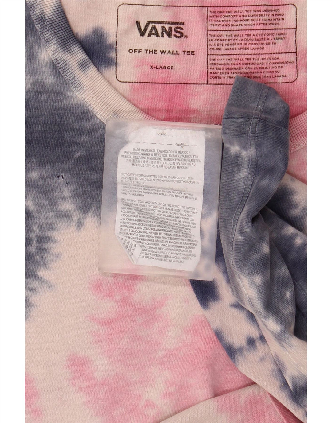 Мужская футболка VANS Top XL Pink Tie Dye Cotton
