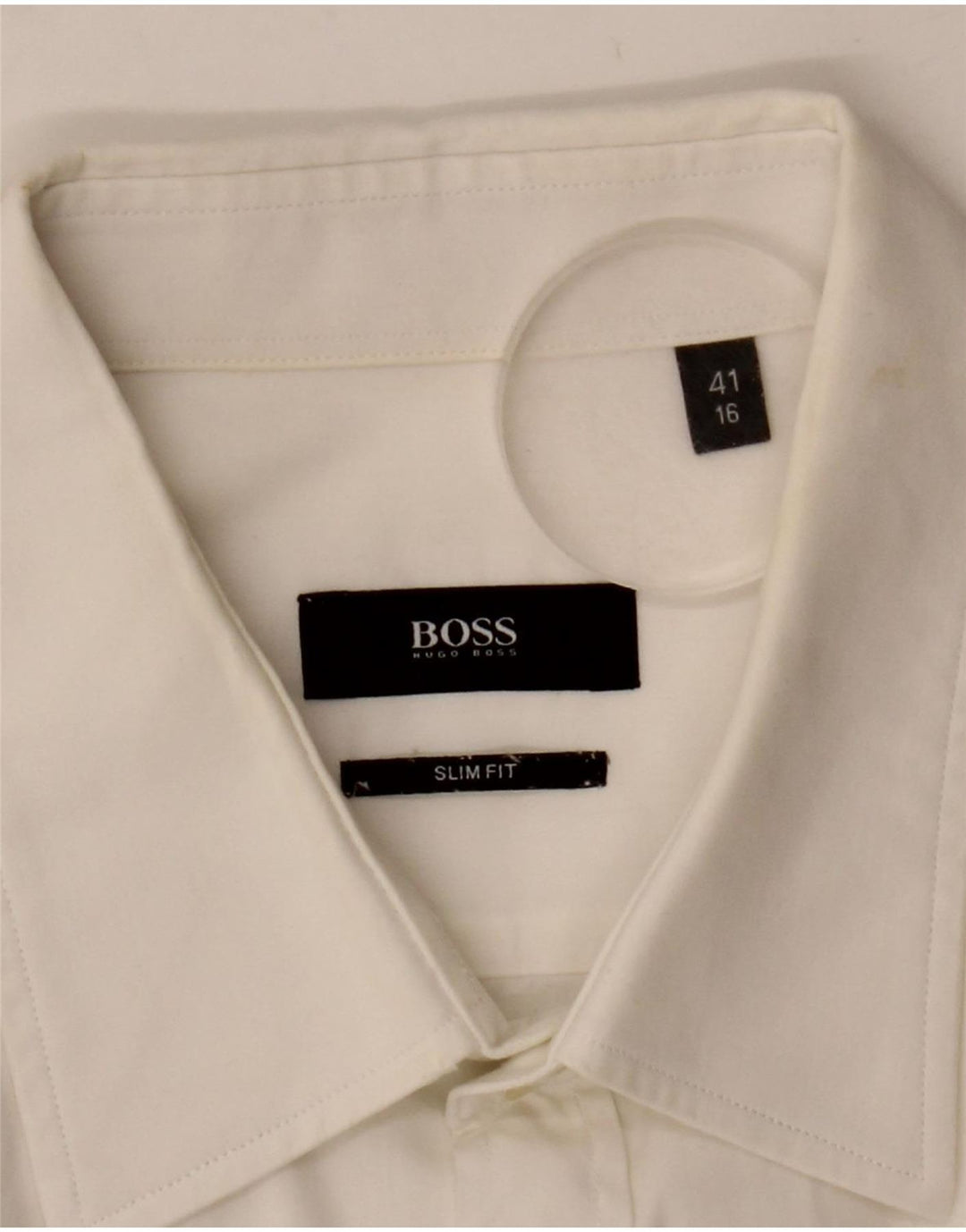 Мужская рубашка узкого кроя Hugo Boss, большая белая