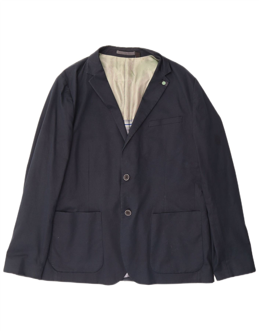 TED BAKER Womens Re-Luxed Fit 2 Button Blazer Jacket UK 6 XS Navy Blue