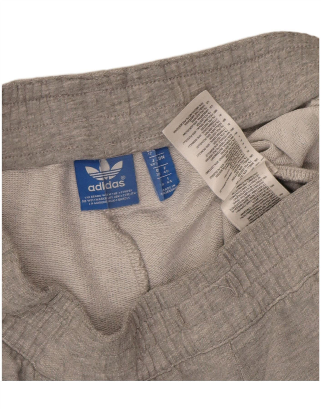 Женские спортивные шорты Adidas UK 12, хлопок среднего серого цвета