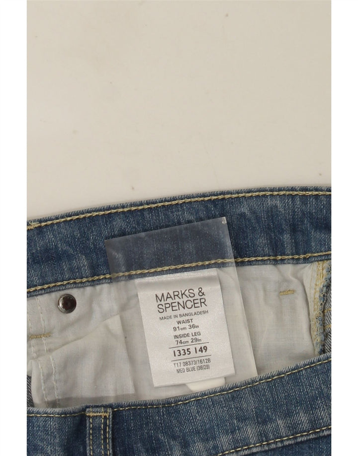 Мужские прямые джинсы MARKS & SPENCER Blue Harbour W36 L29, синий хлопок